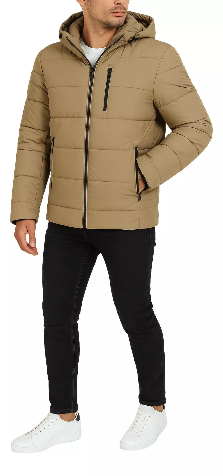 Vyriška žieminė šviesiai rudos spalvos striukė Nevan