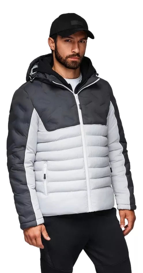 Vyriška žieminė tamsiai pilka striukė Flam