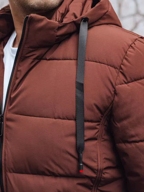 Vyriška žieminė tamsiai rudos spalvos striukė Nevex