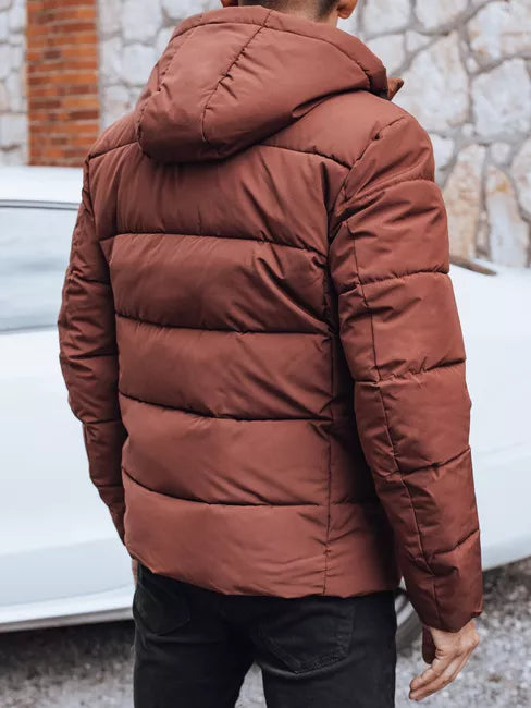 Vyriška žieminė tamsiai rudos spalvos striukė Nevex