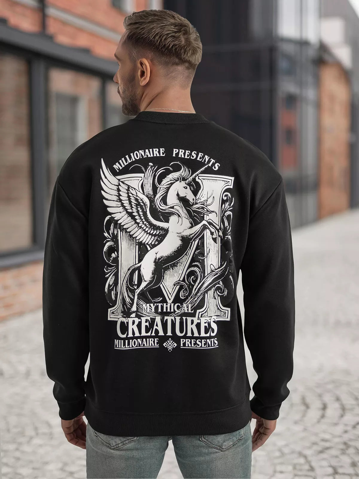 Vyriškas juodas džemperis be gobtuvu Mafia