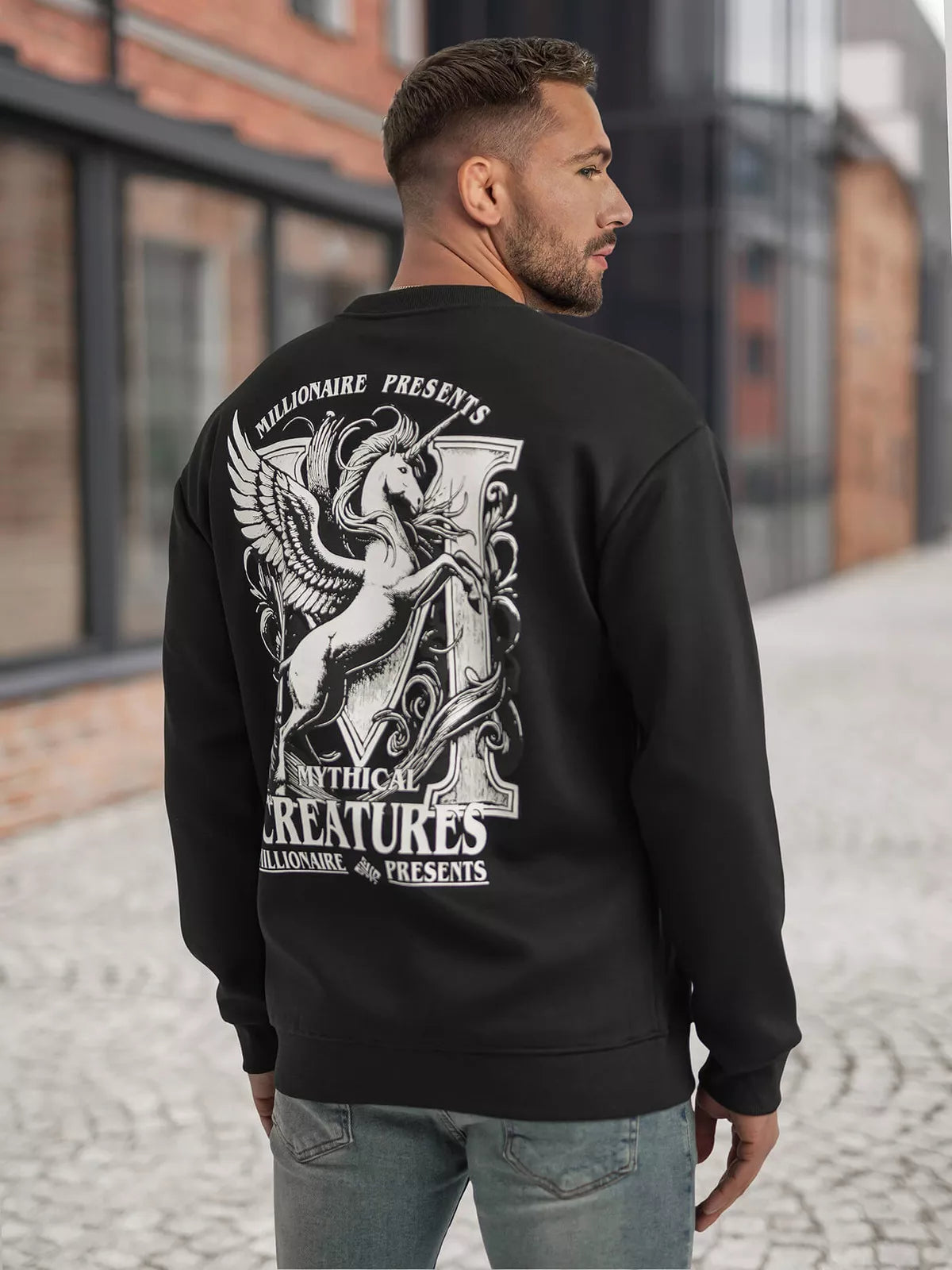 Vyriškas juodas džemperis be gobtuvu Mafia