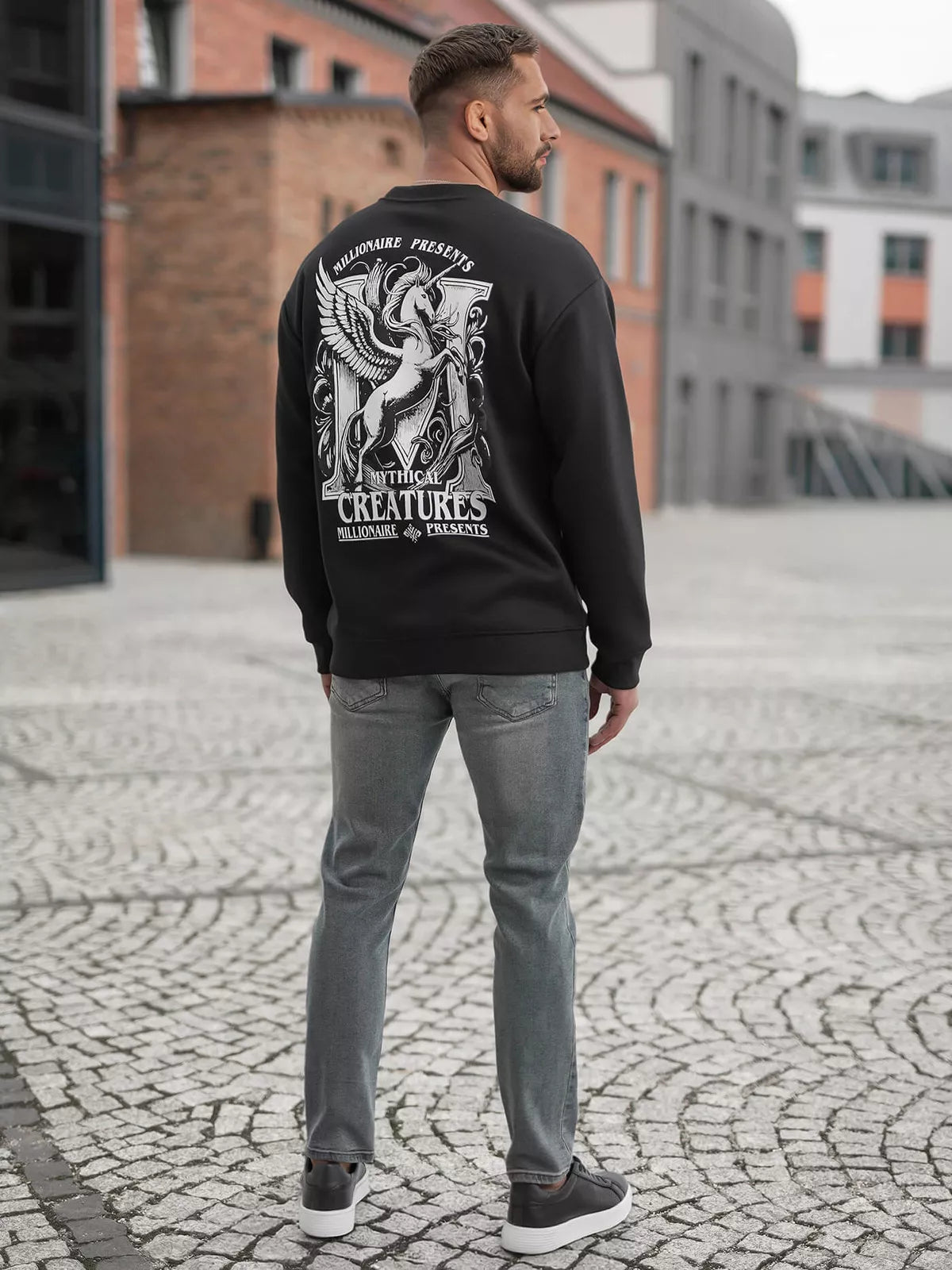 Vyriškas juodas džemperis be gobtuvu Mafia