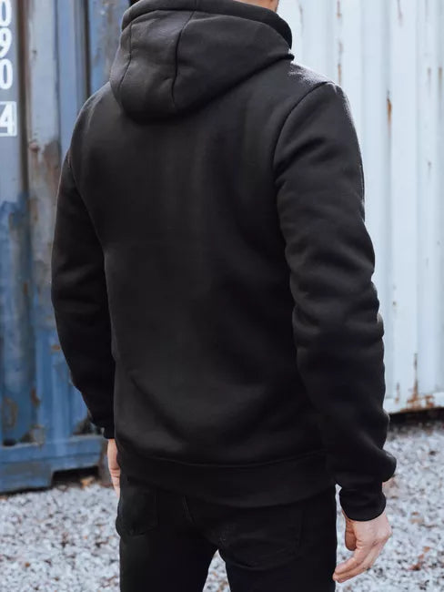 Vyriškas juodas džemperis su gobtuvu Shelby