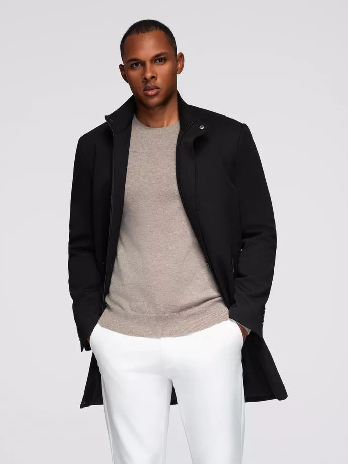 Vyriškas juodas paltas Alpi