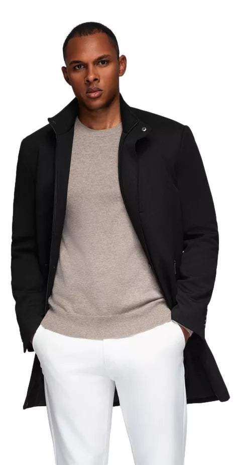 Vyriškas juodas paltas Alpi