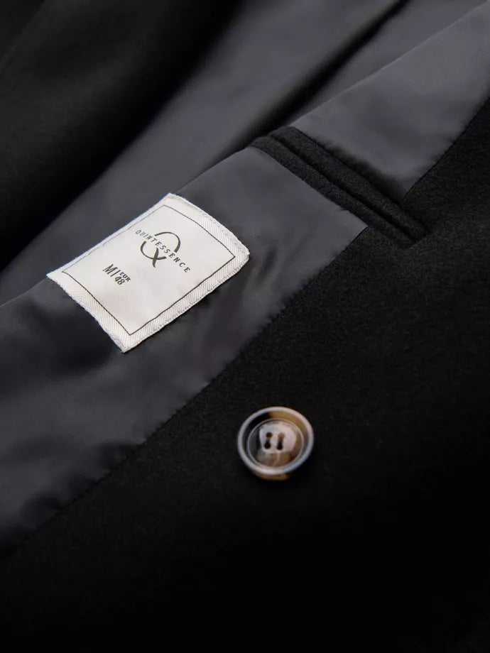 Vyriškas juodas paltas Elegant