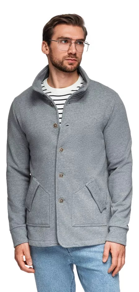 Vyriškas pilkas džemperis Leo