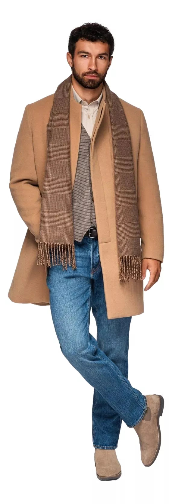 Vyriškas rudas paltas Adre