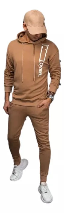 Vyriškas rudos spalvos komplektas Over