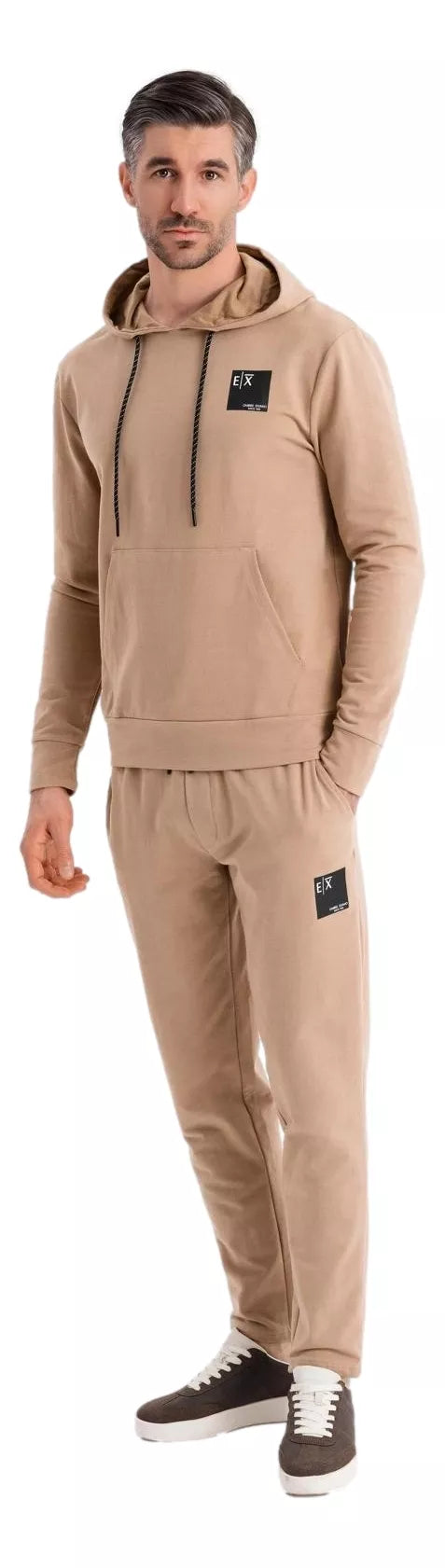 Vyriškas šviesiai rudos spalvos laisvalaikio komplektas Denat