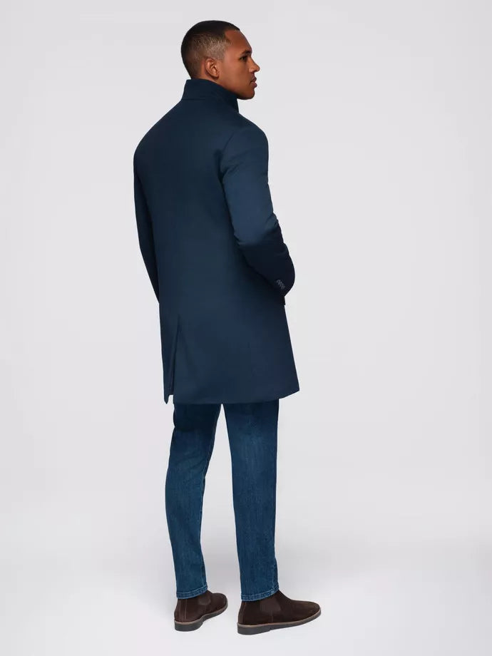 Vyriškas tamsiai mėlynas paltas Alpi