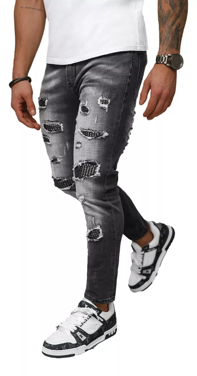 Vyriški juodi džinsai Monte