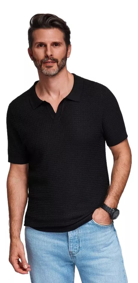Vyriški juodi polo marškinėliai Austen