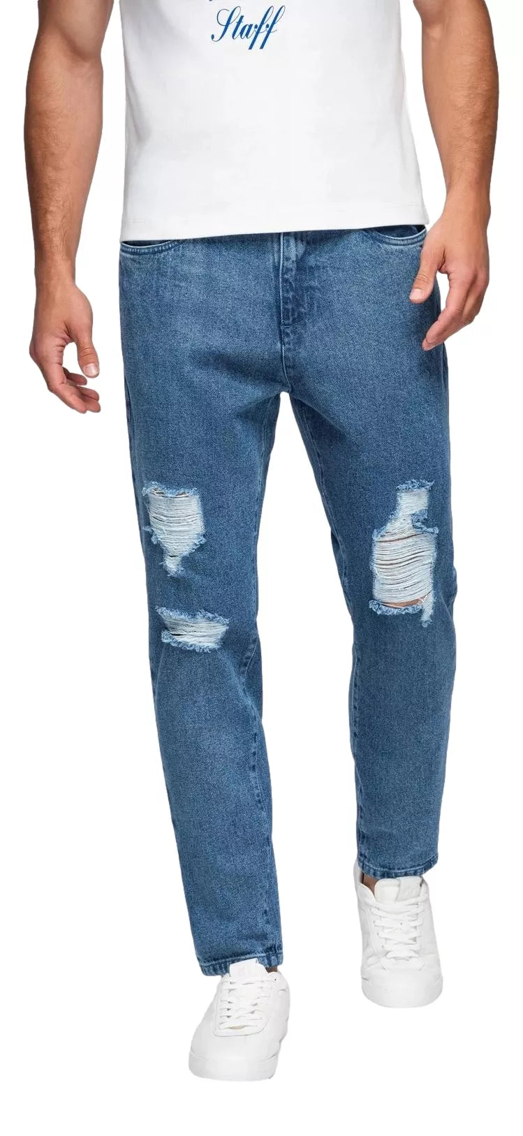 Vyriški mėlynos spalvos džinsai Cart