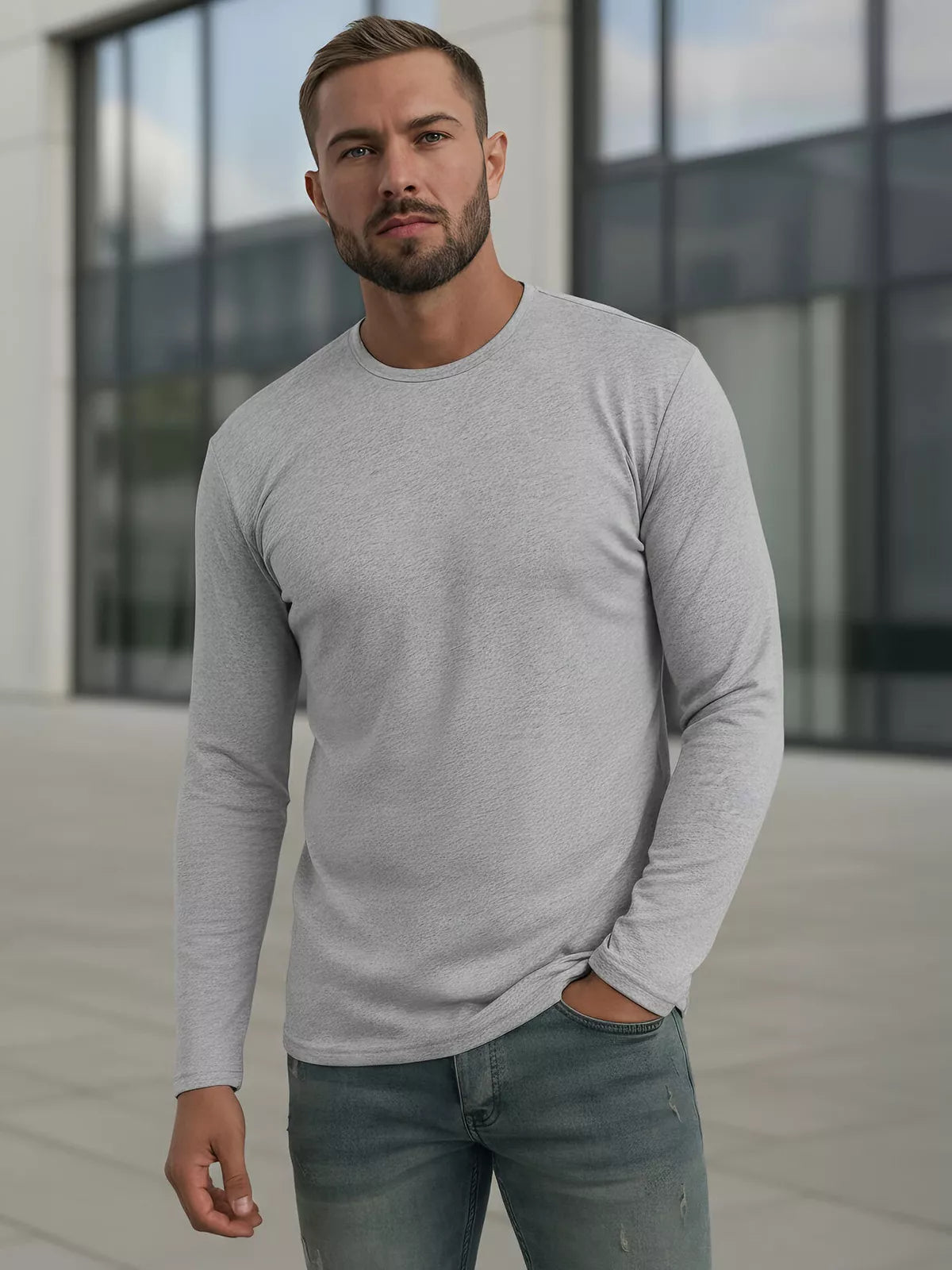 Vyriški pilki marškinėliai Rojo