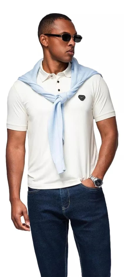 Vyriški rusvi polo marškinėliai Exim