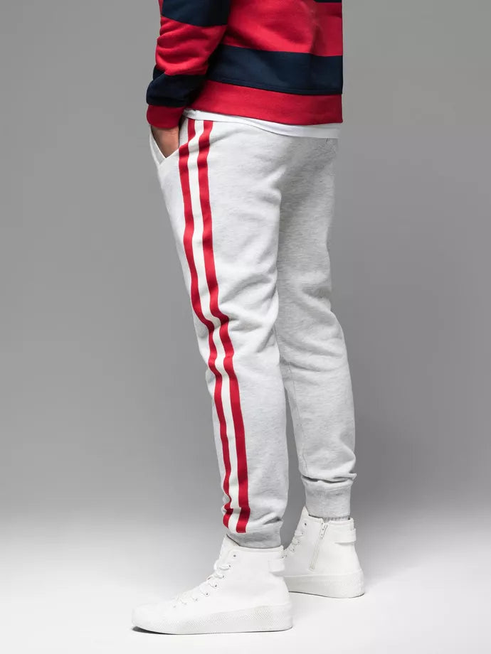 Vyriškos pilkos spalvos laisvalaikio kelnės Olin