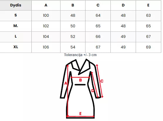 Žieminė ilga moteriška juoda striukė Klein