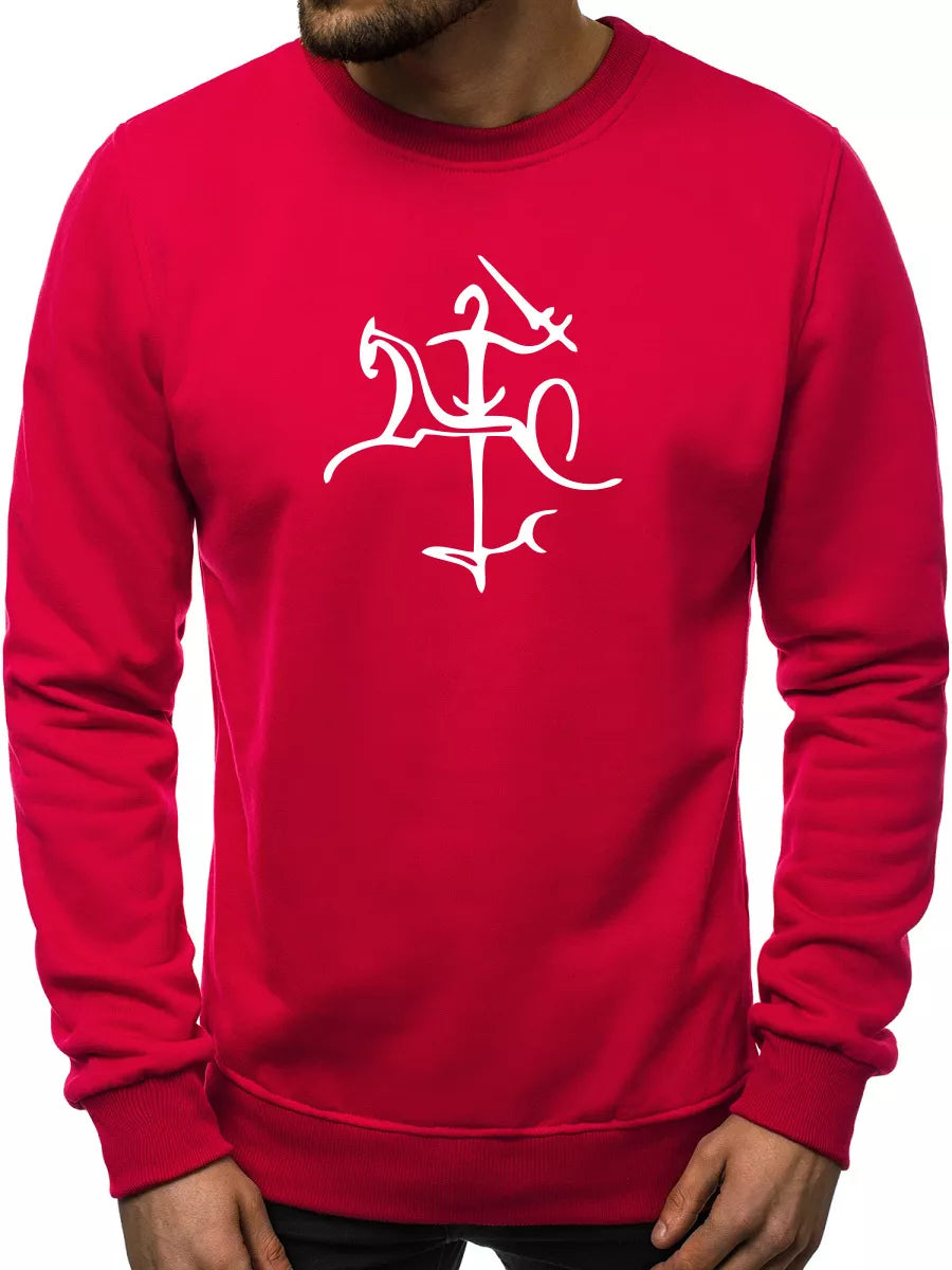 Bordo vyriškas džemperis su Vytis stilistika