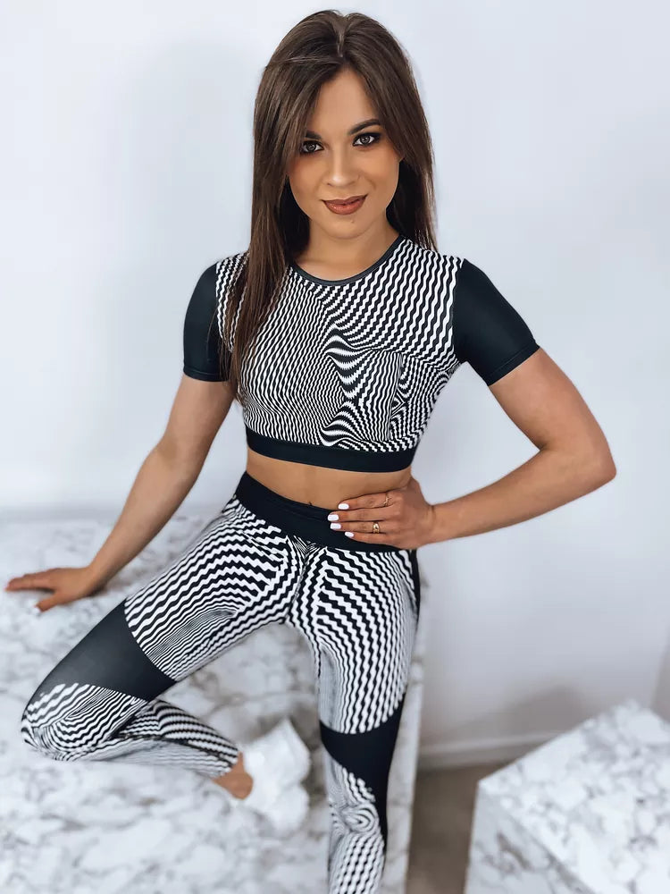 Juodas moteriškas sportinis komplektas Okra