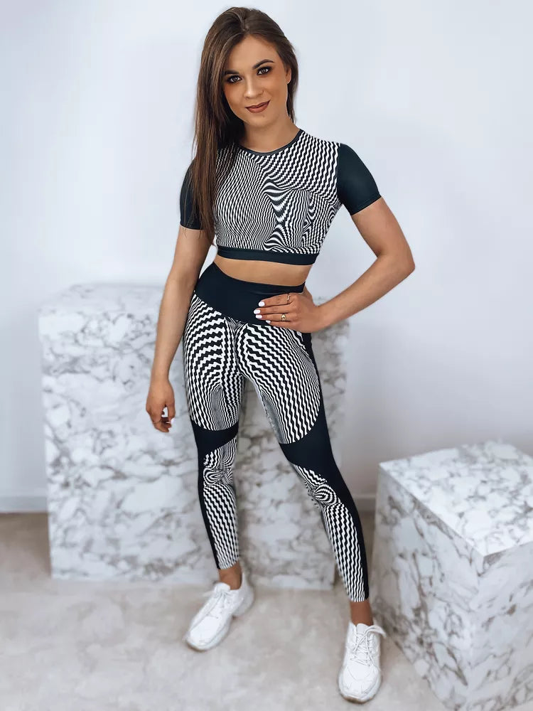 Juodas moteriškas sportinis komplektas Okra