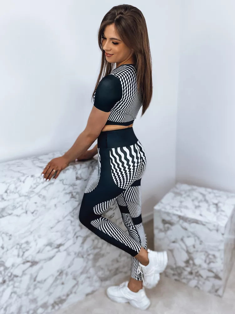 Juodas moteriškas sportinis komplektas Okra