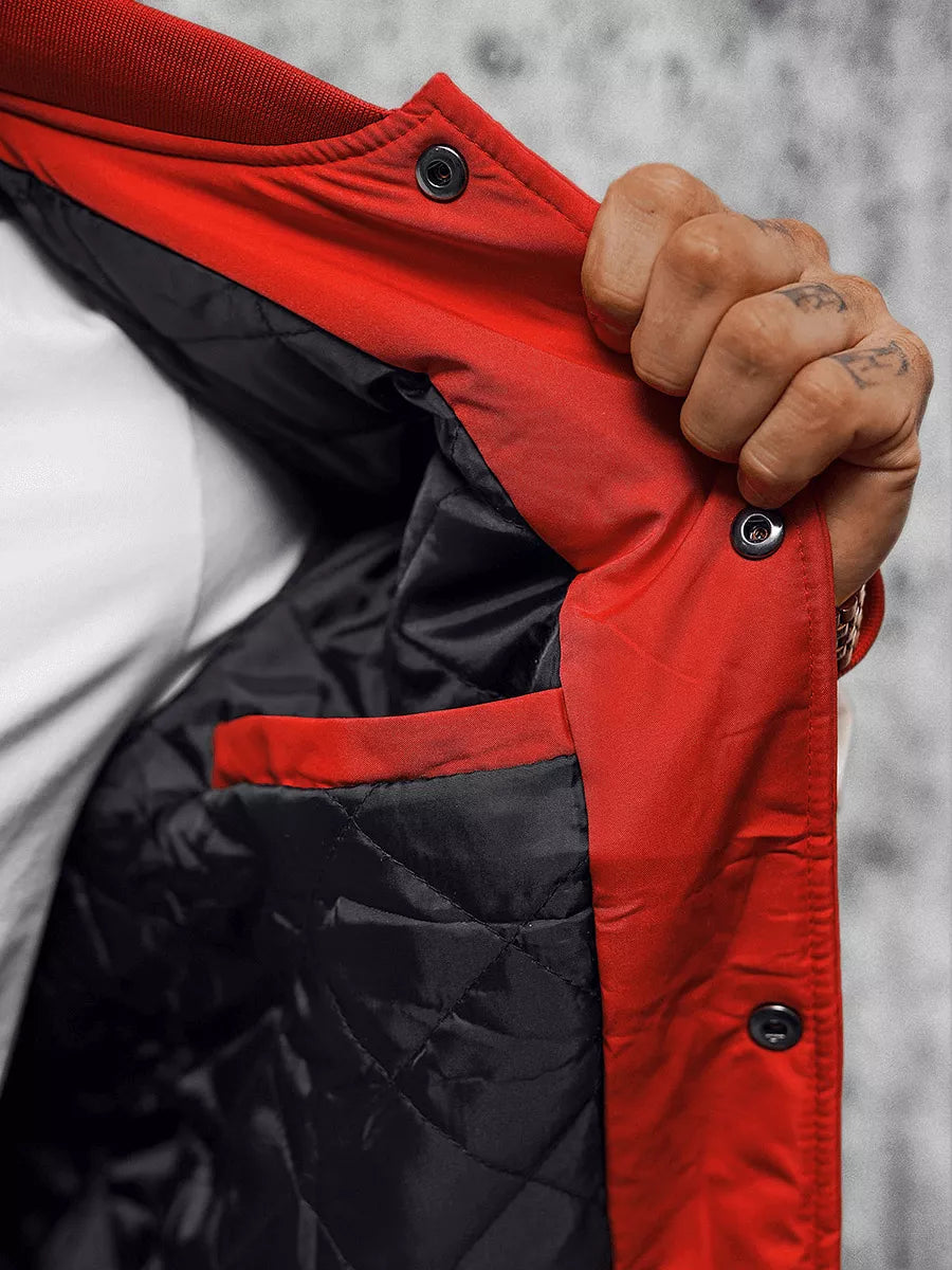 Raudona vyriška striukė Perot