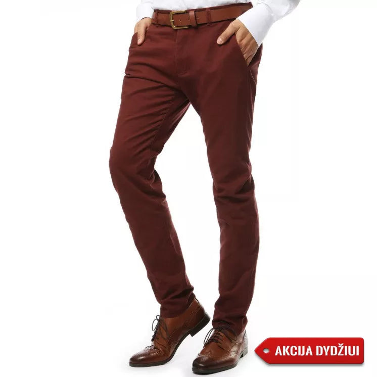 : Raudonos vyriškos klasikinės kelnės Lonel