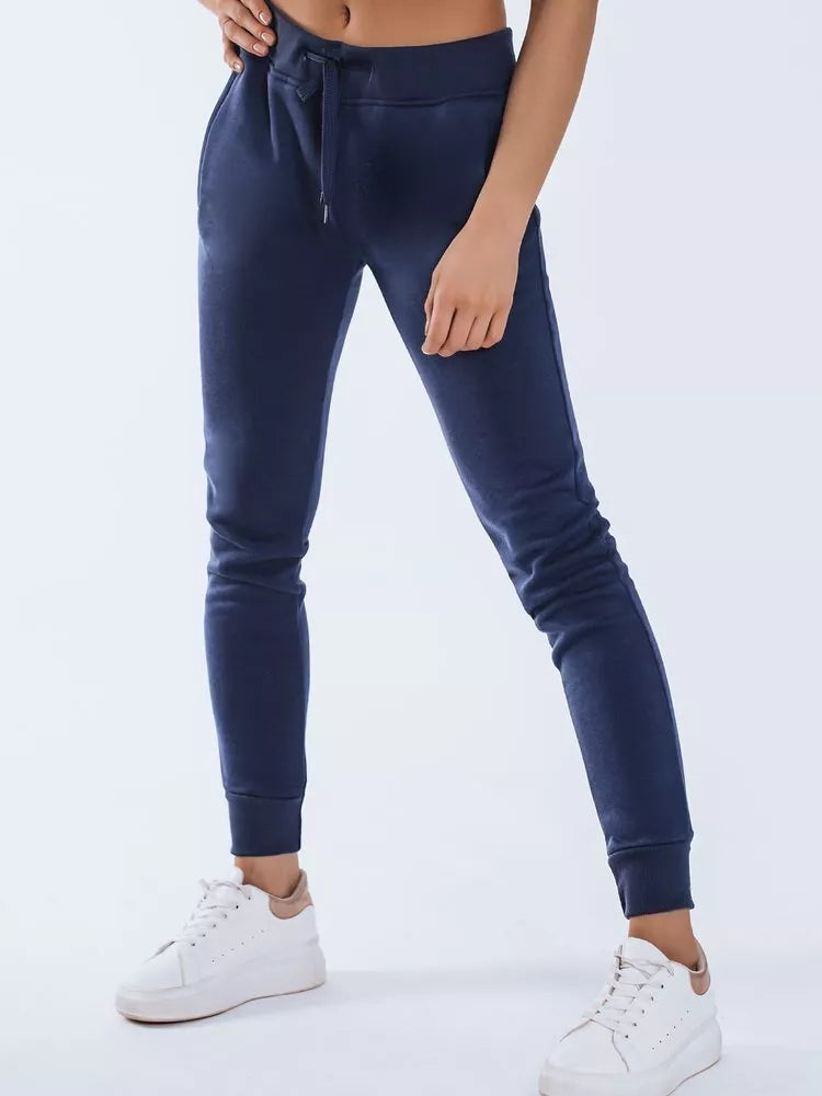 Moteriškos tamsiai mėlynos laisvalaikio kelnės Flor