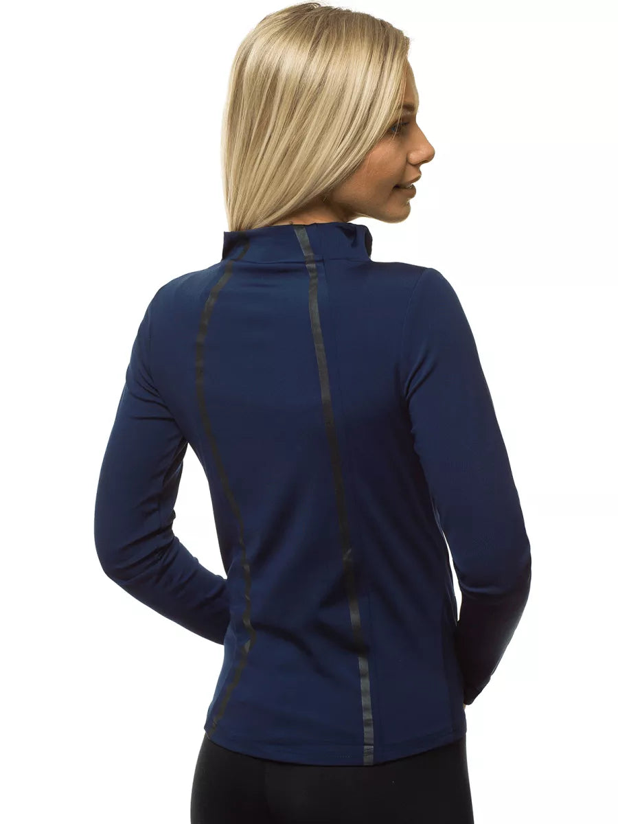 Moteriškas tamsiai mėlynas džemperis Sater