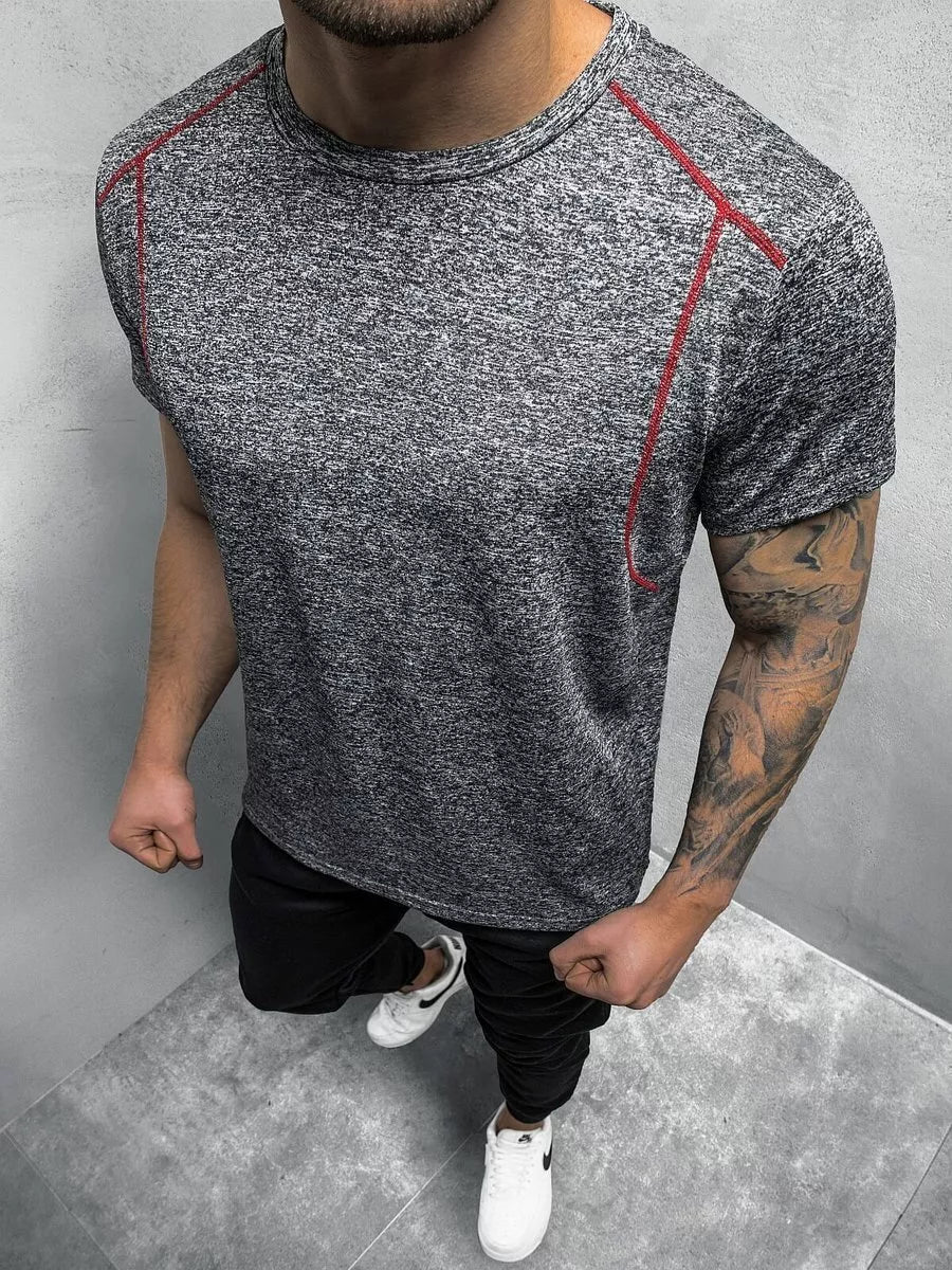 : Tamsiai pilkos spalvos vyriški marškinėliai Ted