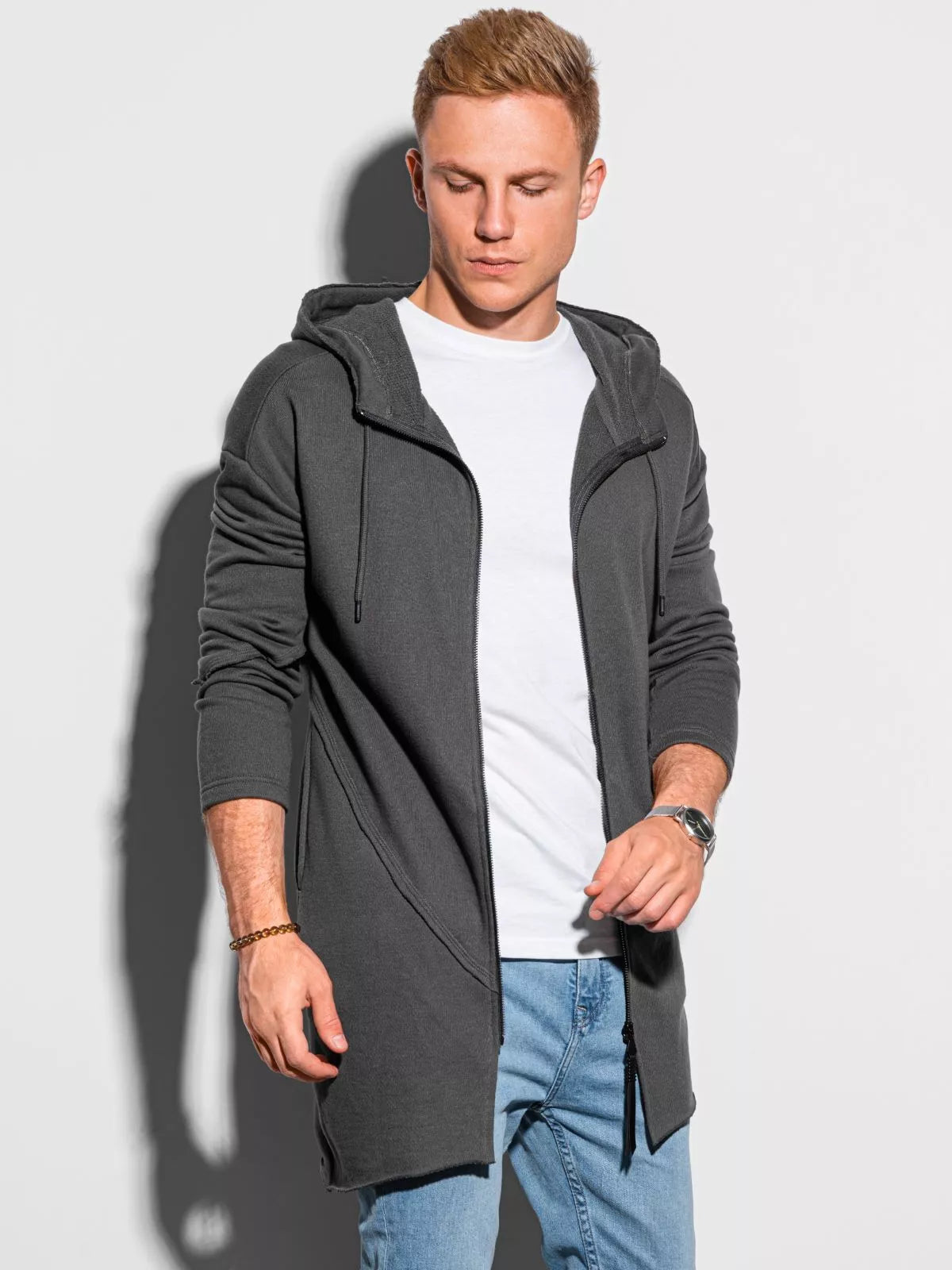 Vyriškas tamsiai pilkas džemperis Stivin