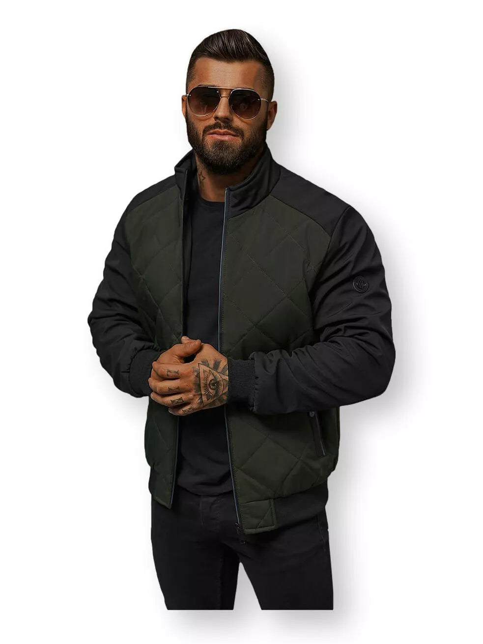 Vyriška tamsiai žalia striukė Rober