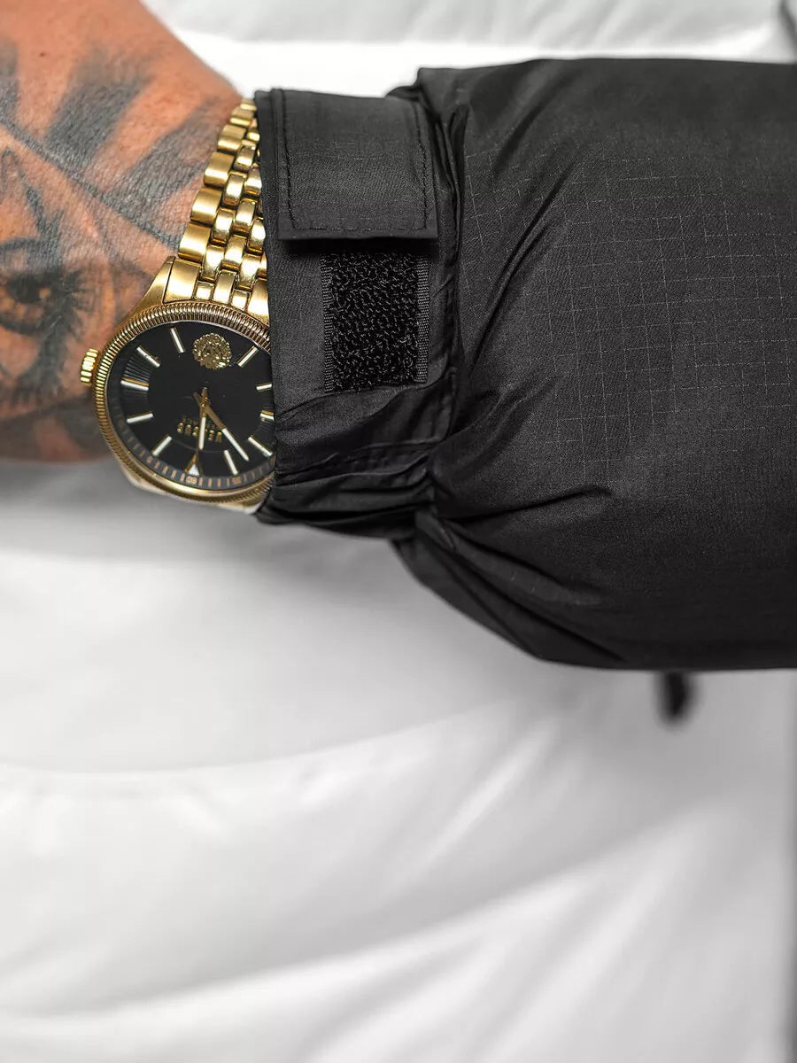 Balta vyriška dygsniuota žieminė striukė Poker