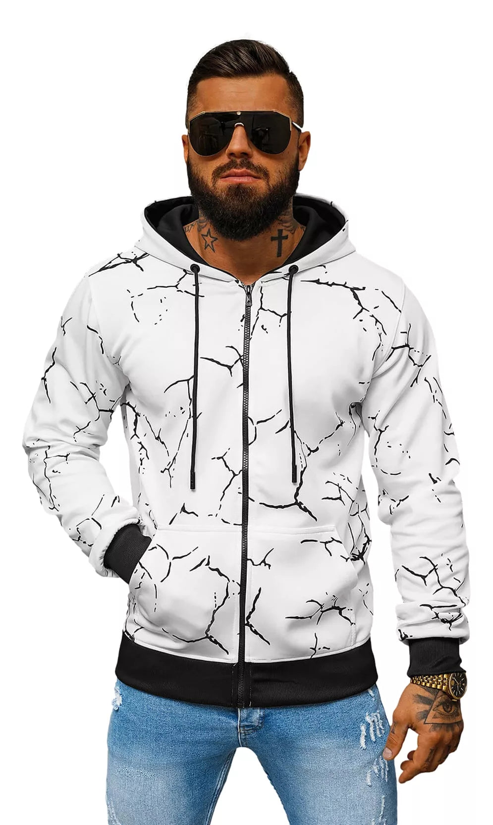 Baltos spalvos džemperis Alban