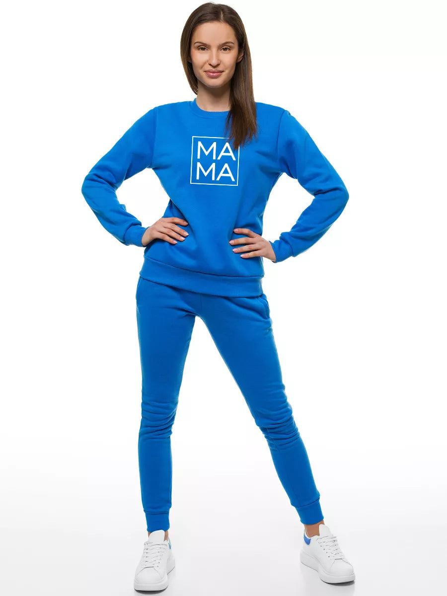 Moteriškas šviesiai mėlynas džemperis MAMA