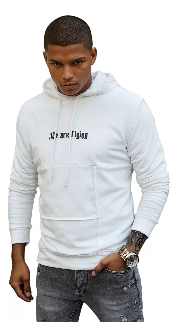 Baltas vyriškas džemperis Fly