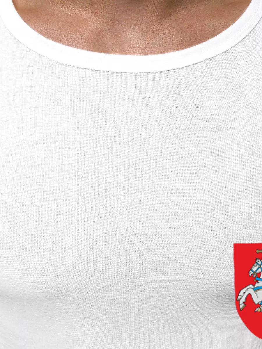 Balti vyriški marškinėliai Herbas