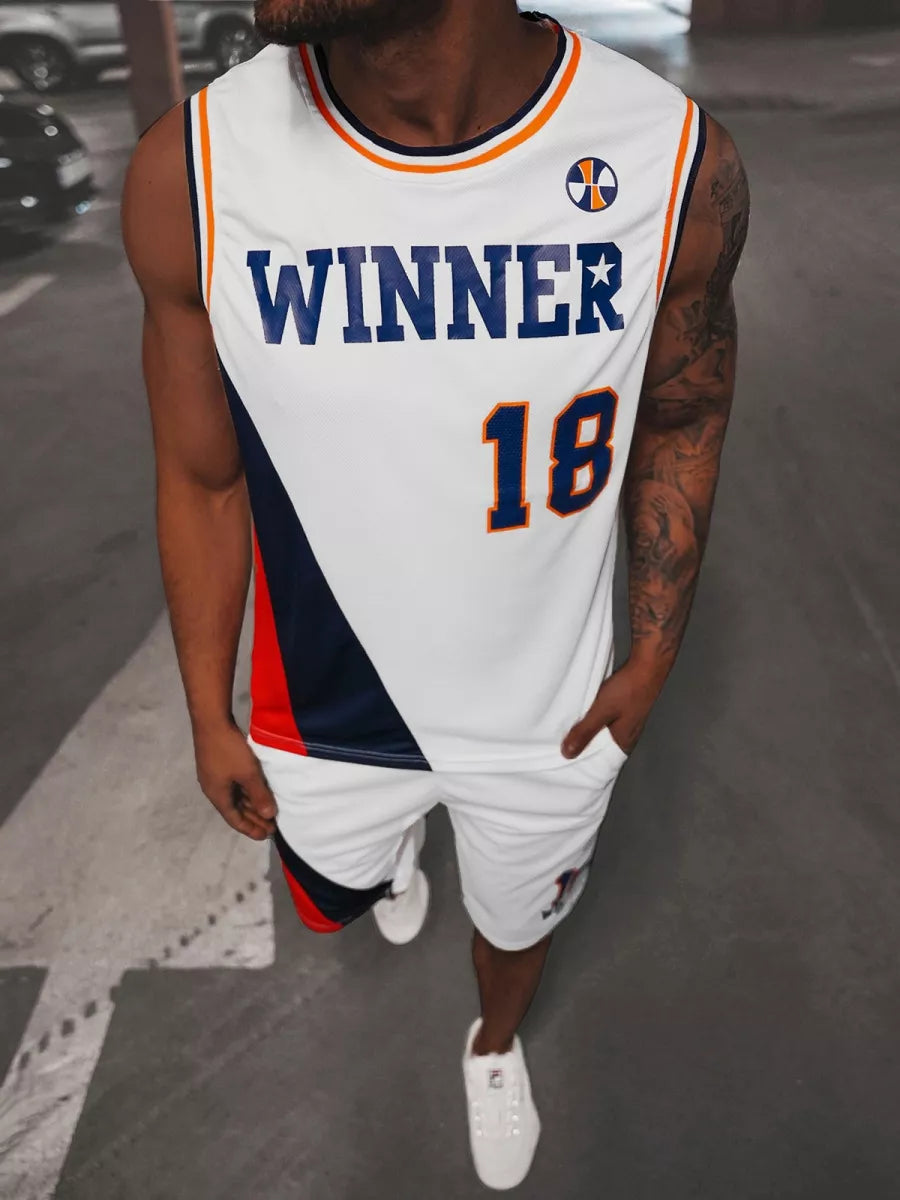 Baltas vyriškas sportinis kostiumas Winner