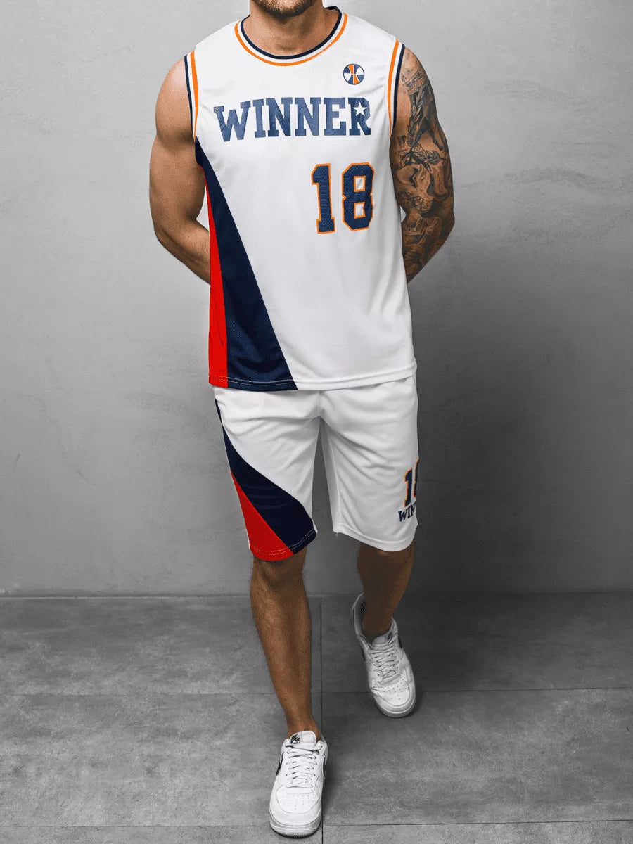 Baltas vyriškas sportinis kostiumas Winner