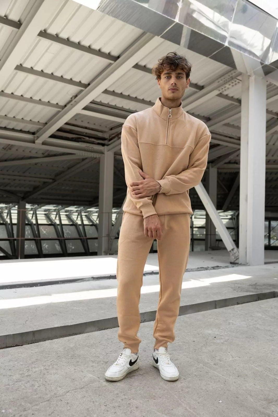 Smėlio spalvos vyriškos sportinės kelnės Denis
