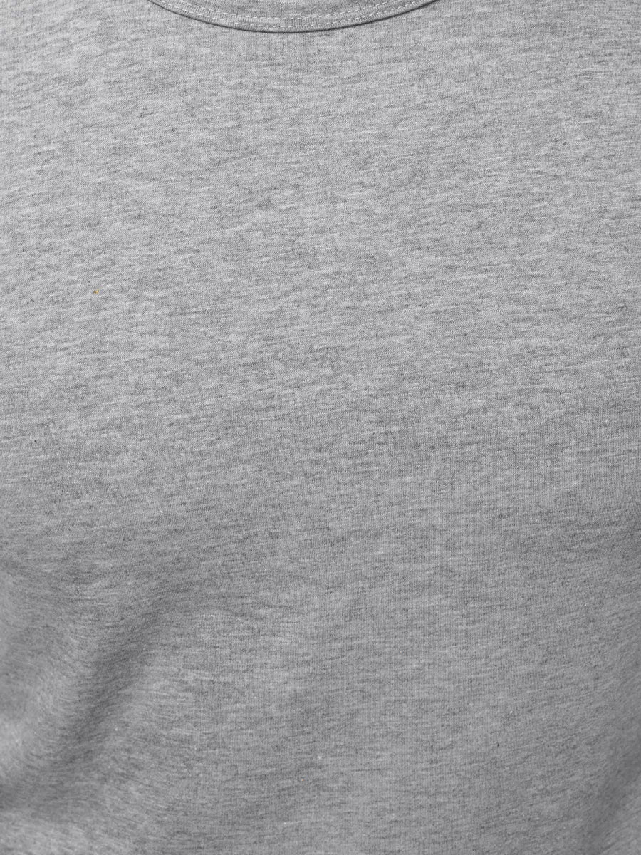 Berankoviai šviesiai pilki vyriški marškinėliai Look