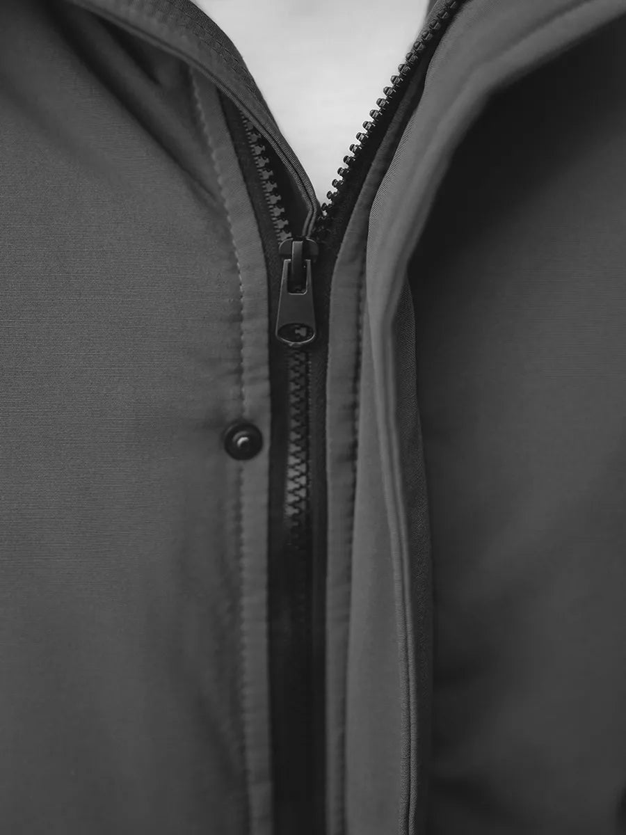 Bomber stiliaus žieminė tamsiai pilka vyriška striukė Lemor