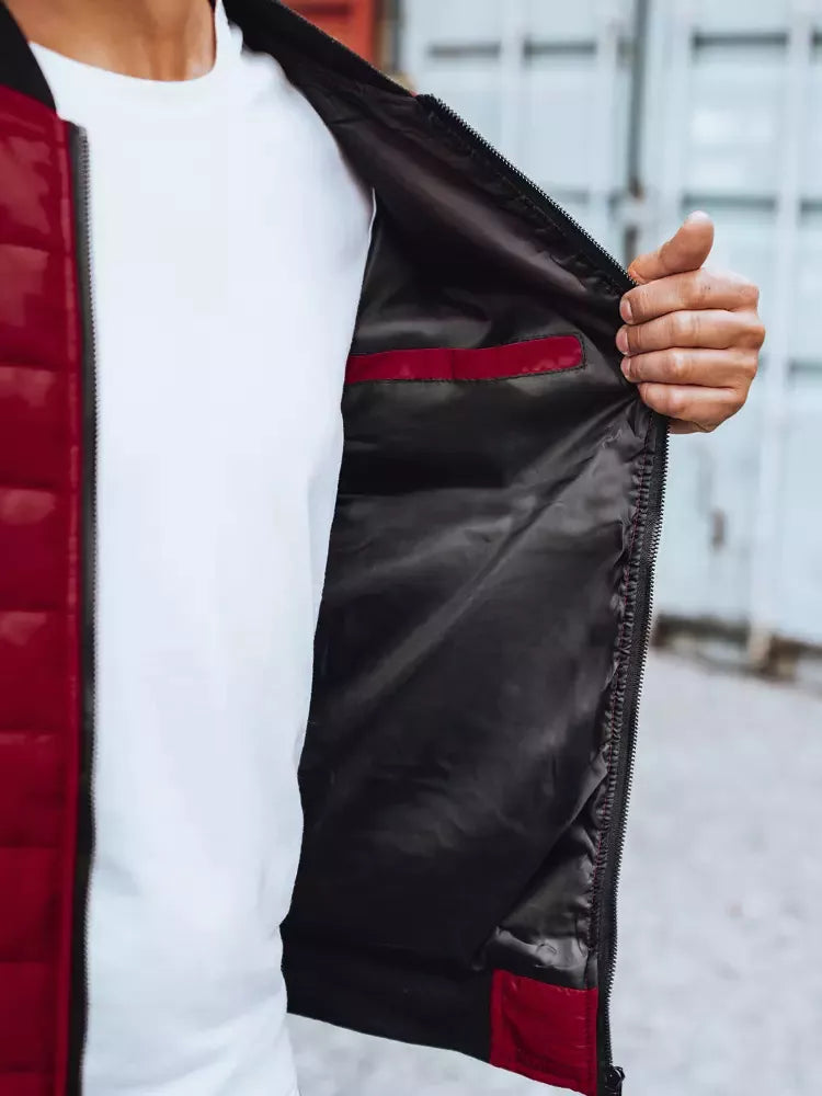 Vyriška dygsniuota bordo striukė Minti