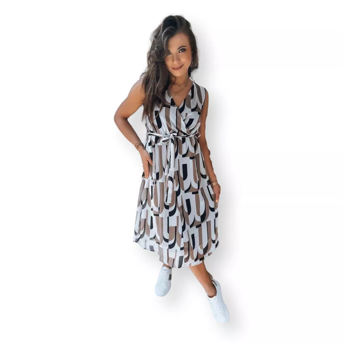 Balta - ruda moteriška suknelė Ulala