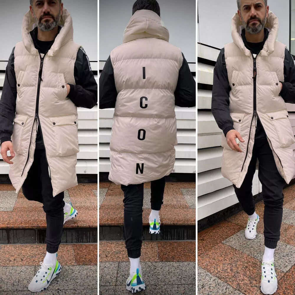 Rusva vyriška liemenė su gobtuvu Fegol