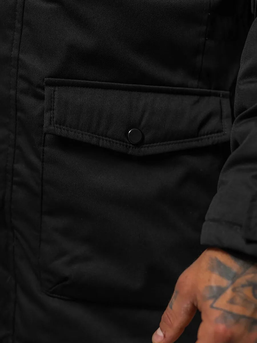 Vyriška juoda žieminė striukė zolo