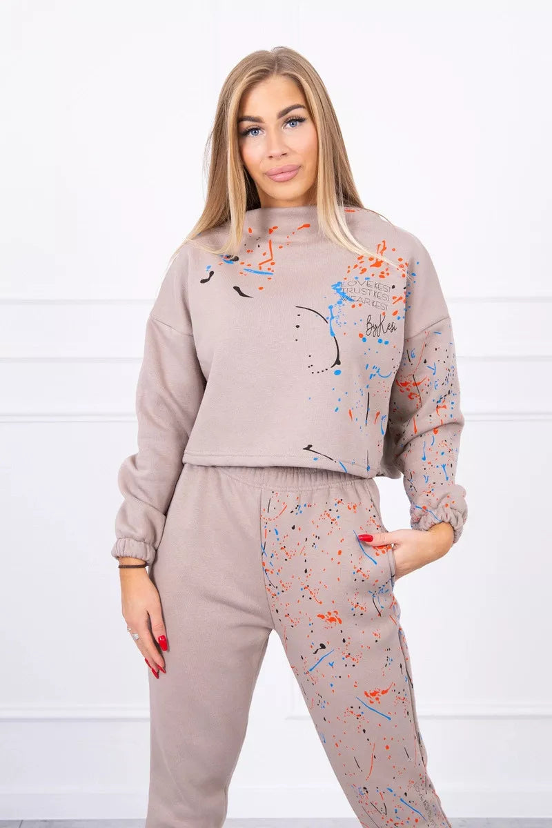 Moteriškas smėlinės spalvos komplektas Splash