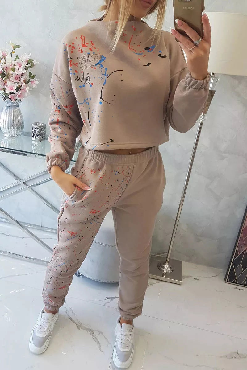 Moteriškas smėlinės spalvos komplektas Splash